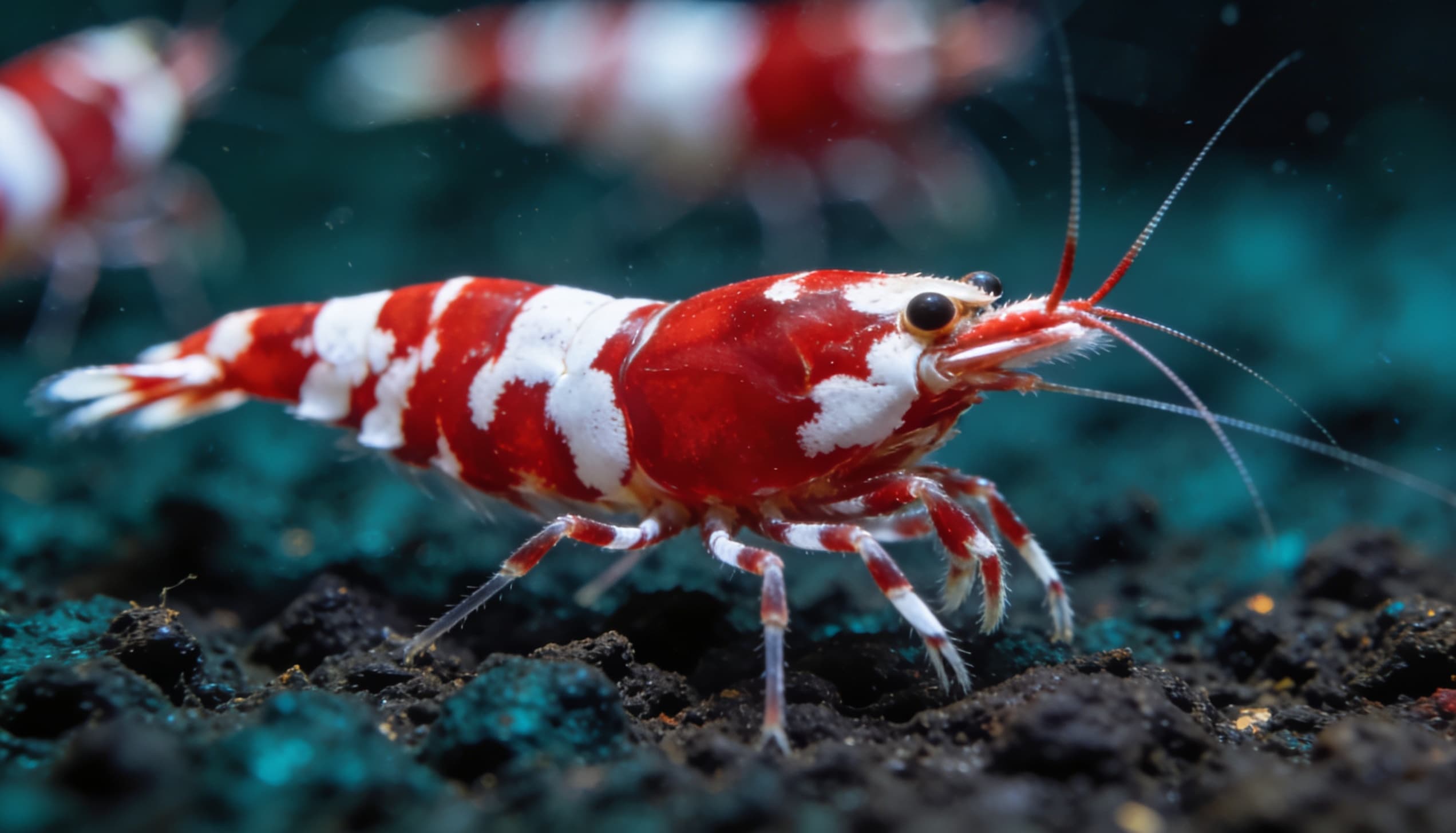camarao crystal red shrimp caridina aquario
