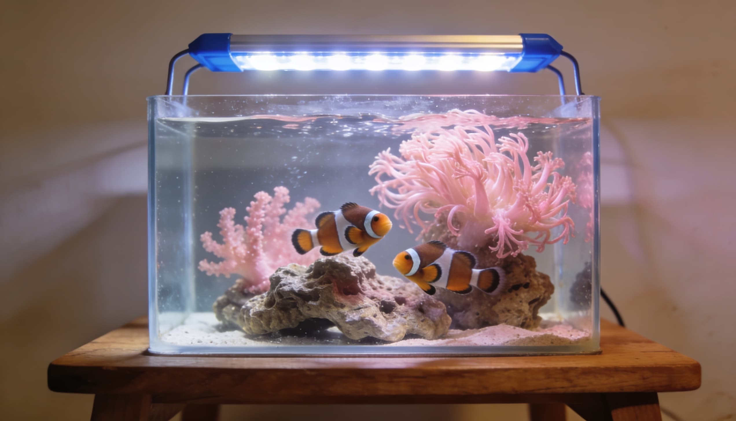 peixe palhaco amphiprion ocellaris no nano reef